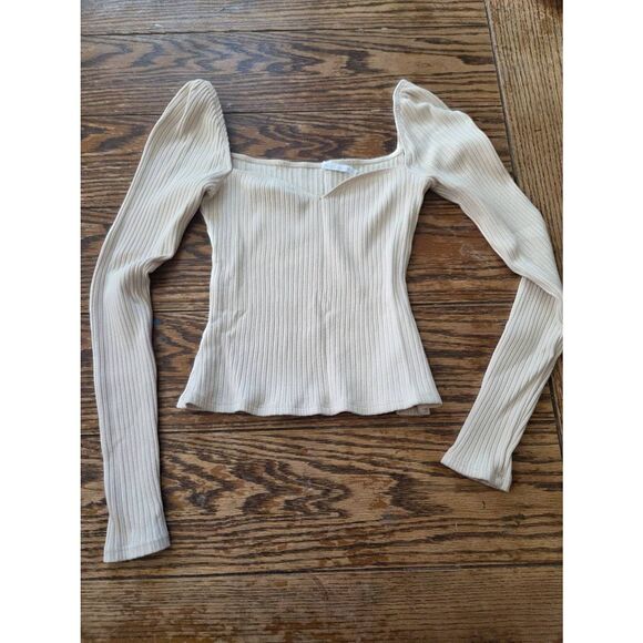 Reformation October Knit Top In Bone sz XS - Picture 1 of 4